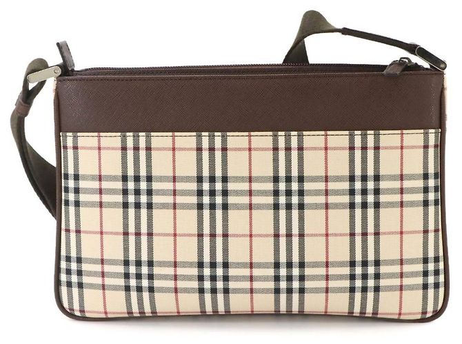 Borsa a tracolla Burberry Nova Check Marrone Beige - vista 2