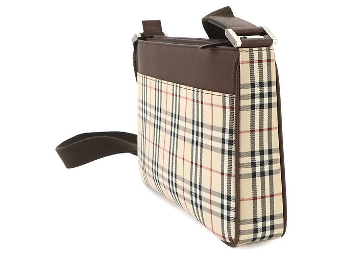 Borsa a tracolla Burberry Nova Check Marrone Beige - vista 3