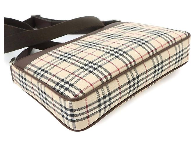 Borsa a tracolla Burberry Nova Check Marrone Beige - vista 4
