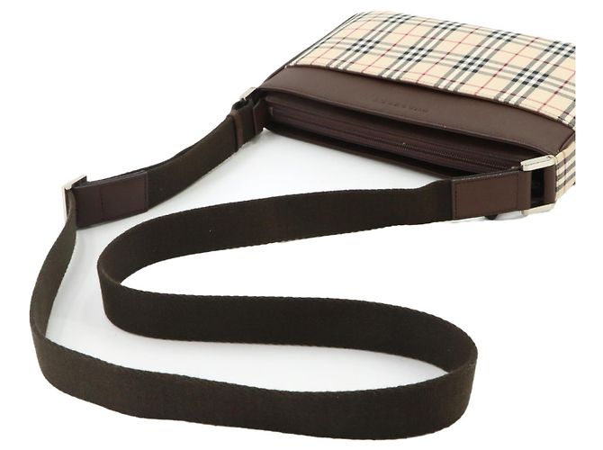 Borsa a tracolla Burberry Nova Check Marrone Beige - vista 5