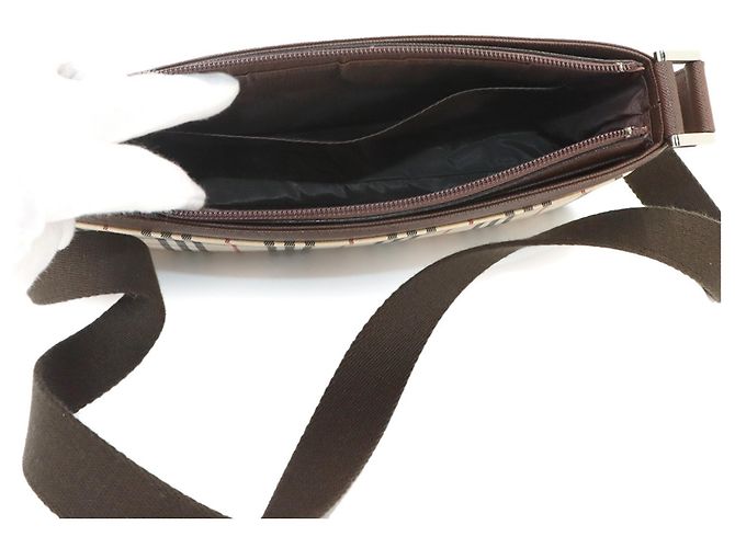 Borsa a tracolla Burberry Nova Check Marrone Beige - vista 6