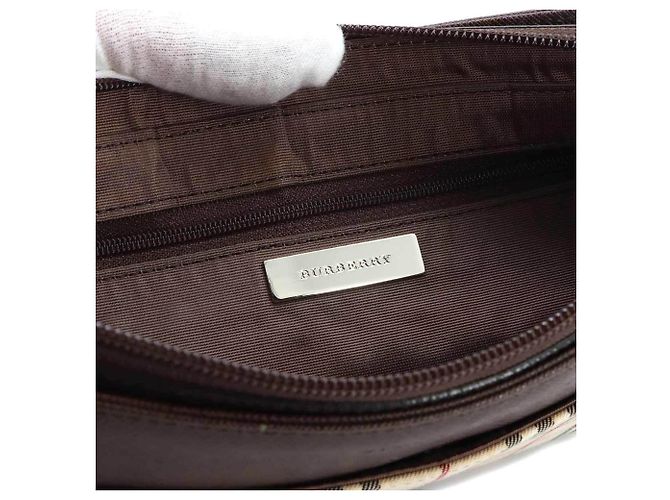 Borsa a tracolla Burberry Nova Check Marrone Beige - vista 7