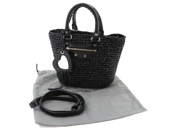 Balenciaga Le Cagole Panier Small Borsa a cesta 2-way Nero - vista 2
