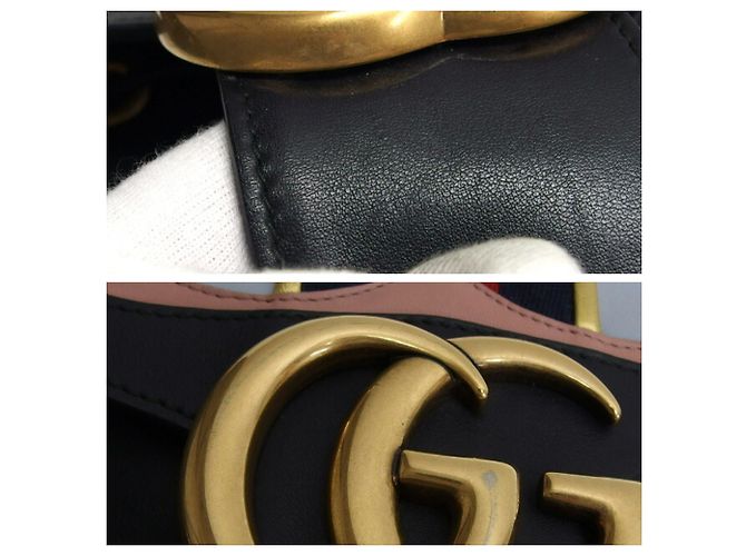 Zaino Gucci GG Marmont Sherry Line con catena Nero Multicolore - vista 10