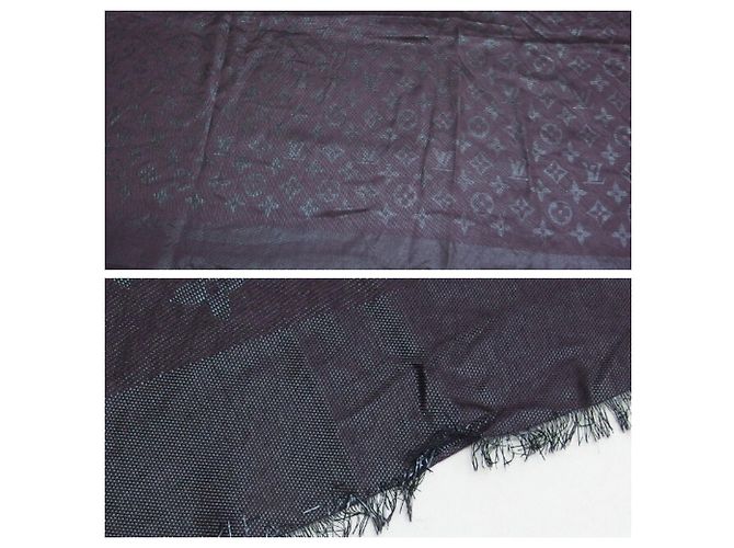 Sciarpa Large Stole Monogram Shine Louis Vuitton Porpora - vista 11