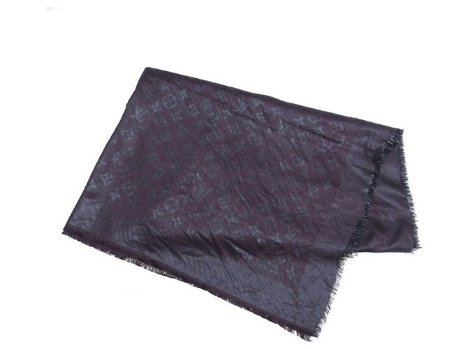 Sciarpa Large Stole Monogram Shine Louis Vuitton Porpora - vista 2