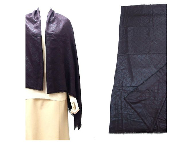 Sciarpa Large Stole Monogram Shine Louis Vuitton Porpora - vista 3