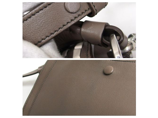 Borsa a spalla Tod's Double T Stitch in Greige Beige Grigio - vista 8