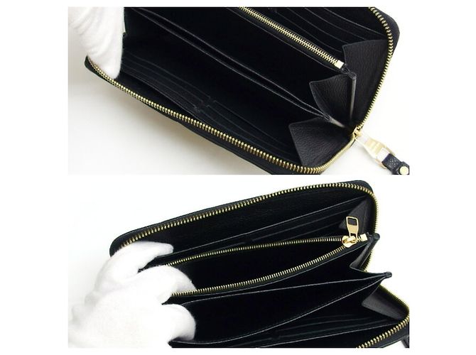 Louis Vuitton Monogram Empreinte Zippy Wallet M61864 Schwarz - Ansicht 5