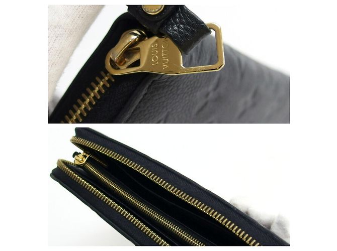 Louis Vuitton Monogram Empreinte Zippy Wallet M61864 Schwarz - Ansicht 8