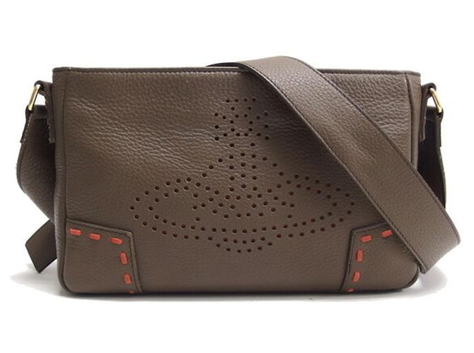 Borsa a tracolla Vivienne Westwood Punching Orb Stitch Marrone scuro - vista 2