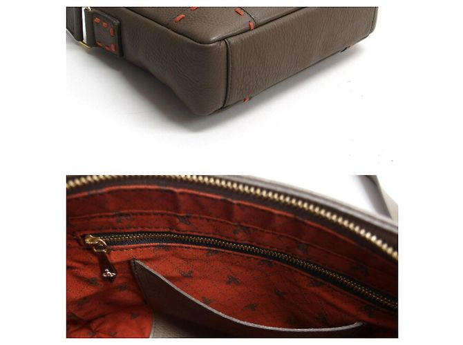Borsa a tracolla Vivienne Westwood Punching Orb Stitch Marrone scuro - vista 4