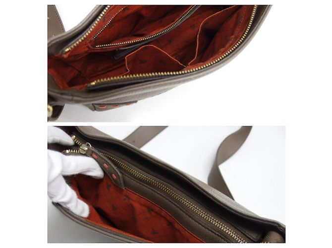 Borsa a tracolla Vivienne Westwood Punching Orb Stitch Marrone scuro - vista 5