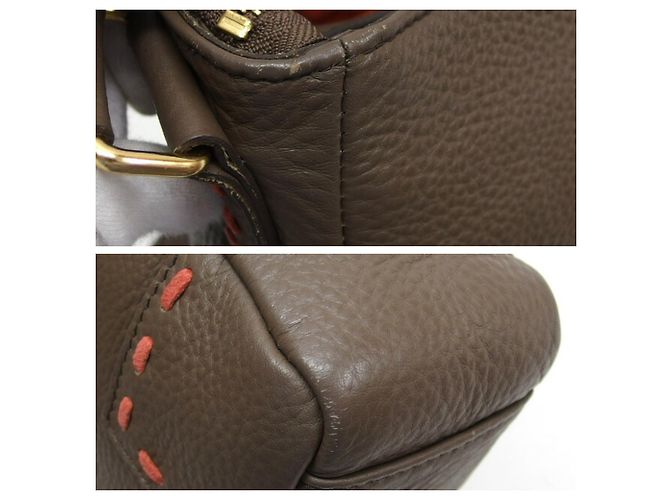 Borsa a tracolla Vivienne Westwood Punching Orb Stitch Marrone scuro - vista 6