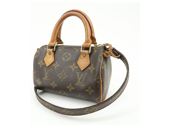 Louis Vuitton Speedy Mini HL Monogram Canvas Castaño - vista 3