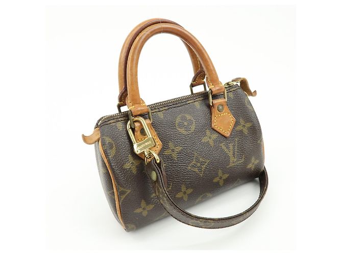 Louis Vuitton Speedy Mini HL Monogram Canvas Castaño - vista 4