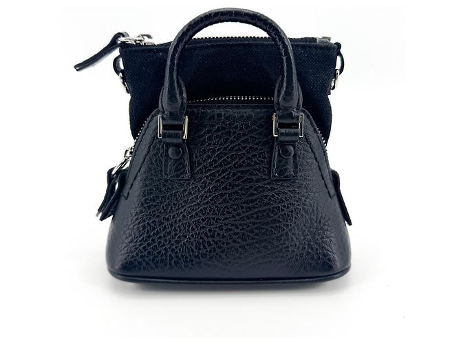 Maison Martin Margiela Maison Margiela Donna Micro Sac 5AC Leather Mini Nero - vista 3