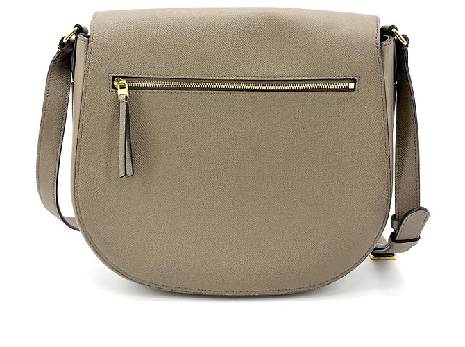 Céline Celine Trotteur Grainy Leather Medium Bege - vista 2