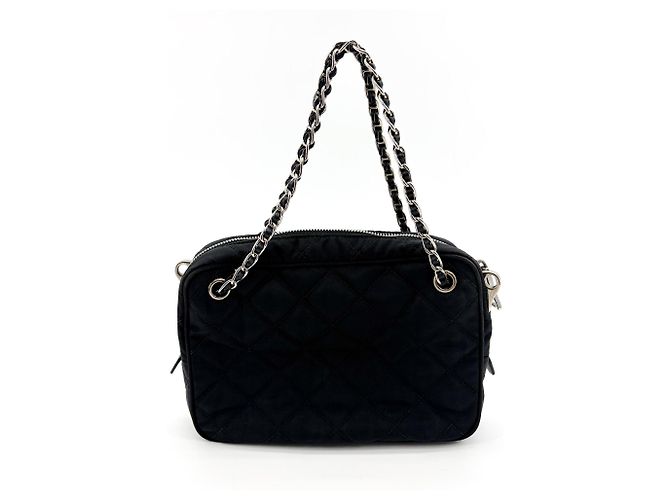 Prada Convertible Quilted Tessuto Medium Nero - vista 2