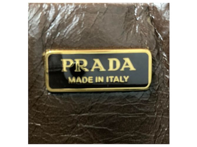 Sac à épaule mini Prada Bonnie Marron foncé - vue 10