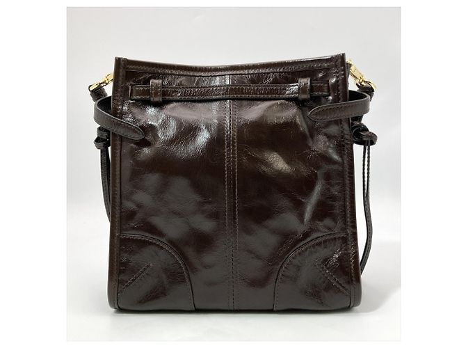 Sac à épaule mini Prada Bonnie Marron foncé - vue 2