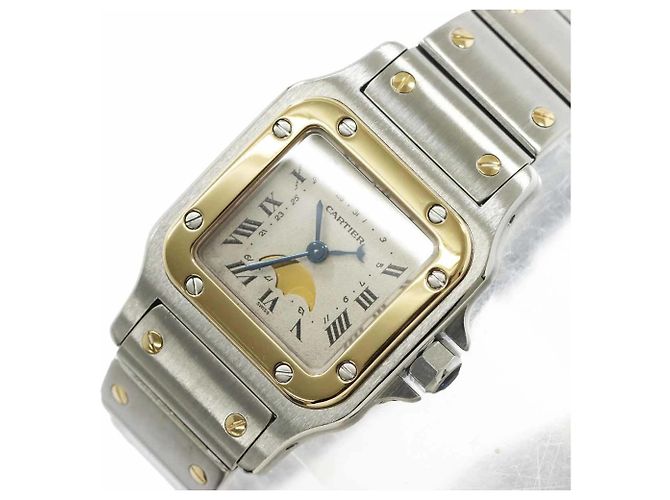 Cartier Santos Galbee SM Moon Phase Two-Tone Damenuhr - Ansicht 7