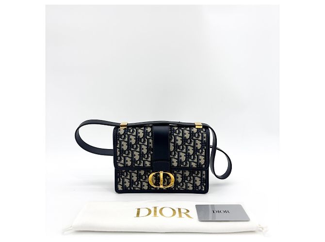 Christian Dior 30 Montaigne Flap Oblique Canvas Beige - vista 2