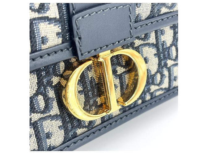 Christian Dior 30 Montaigne Flap Oblique Canvas Beige - vista 7