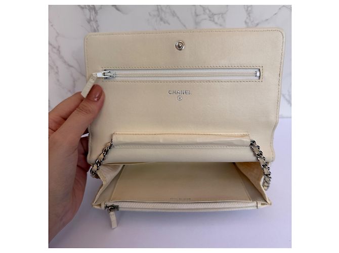 Chanel Wallet on Chain Tasche Beige - Ansicht 14