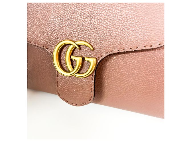 Gucci GG Marmont Zip Matelasse Leather Large Rosa - vista 7