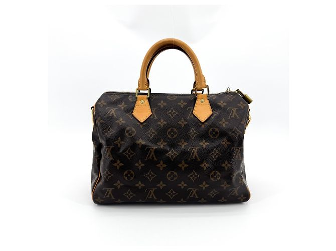 Louis Vuitton Speedy Bandouliere Monogram Canvas 30 Marrone - vista 3