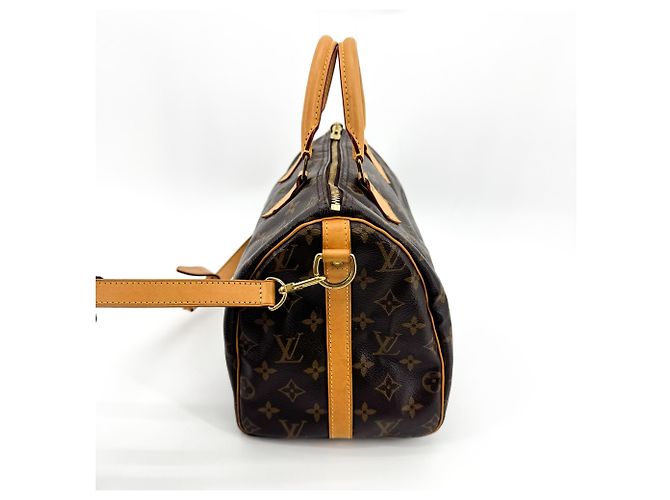 Louis Vuitton Speedy Bandouliere Monogram Canvas 30 Marrone - vista 4