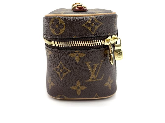 Louis Vuitton Nice Vanity Case Monogram Canvas Nano Marrone - vista 3