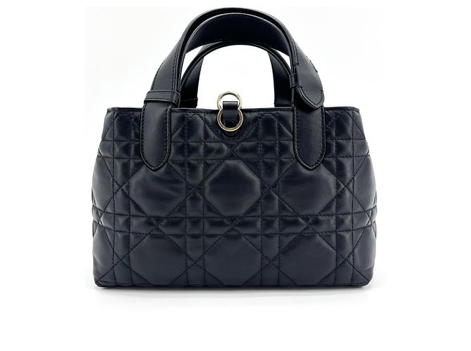 Christian Dior Toujours Macrocannage Quilt Calfskin Medium Nero - vista 2