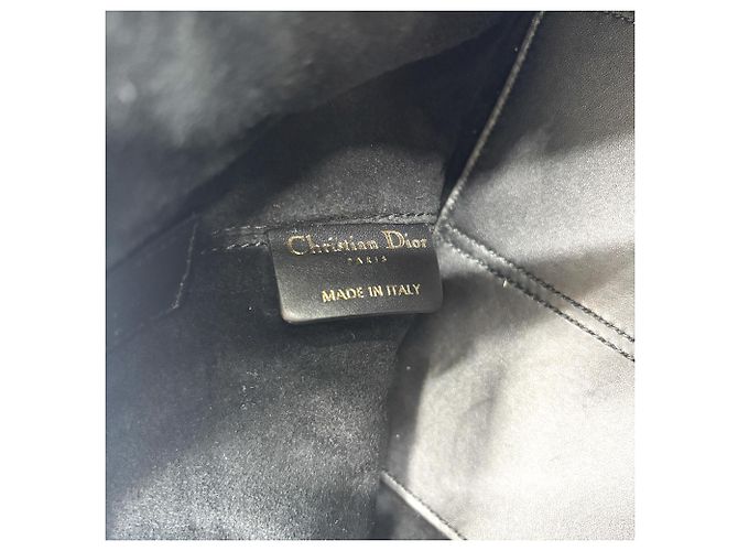 Christian Dior Toujours Macrocannage Quilt Calfskin Medium Nero - vista 6