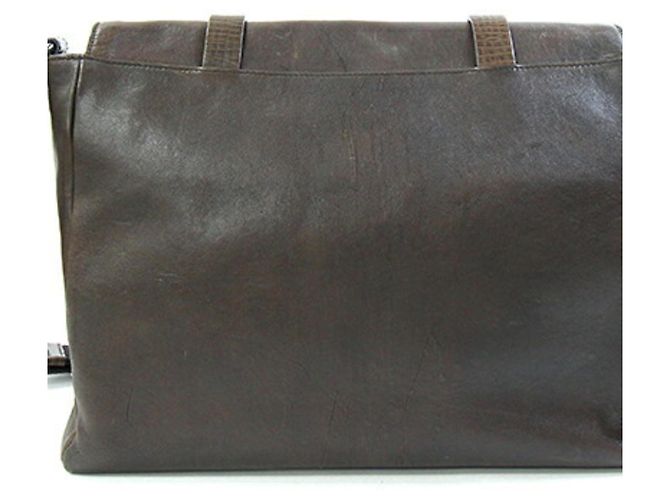 Borsa a tracolla in pelle marrone scuro Dolce & Gabbana - vista 2