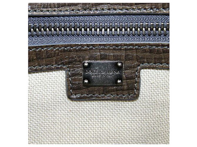 Borsa a tracolla in pelle marrone scuro Dolce & Gabbana - vista 4
