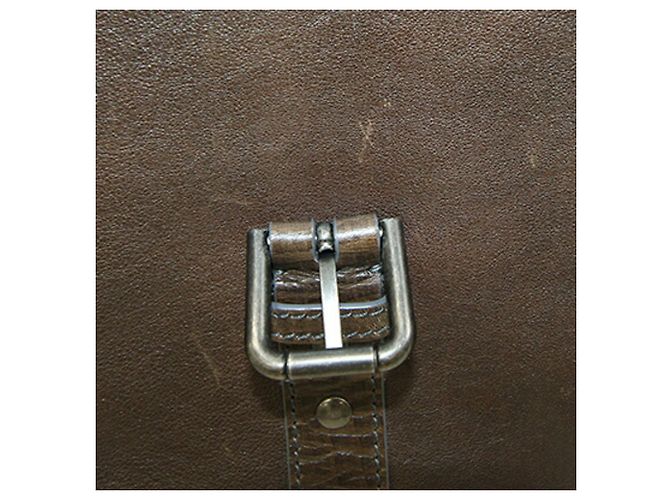 Borsa a tracolla in pelle marrone scuro Dolce & Gabbana - vista 8