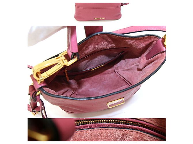 Borsa a tracolla Miu Miu in pelle Madras Pink Rosa - vista 2