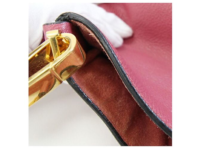 Borsa a tracolla Miu Miu in pelle Madras Pink Rosa - vista 8