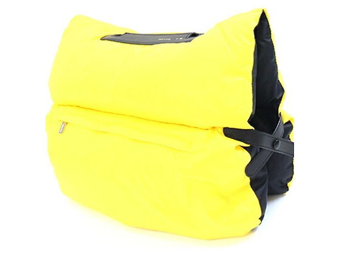 Copertura per borsa a mano Valextra SGES56517 Nero Giallo - vista 2