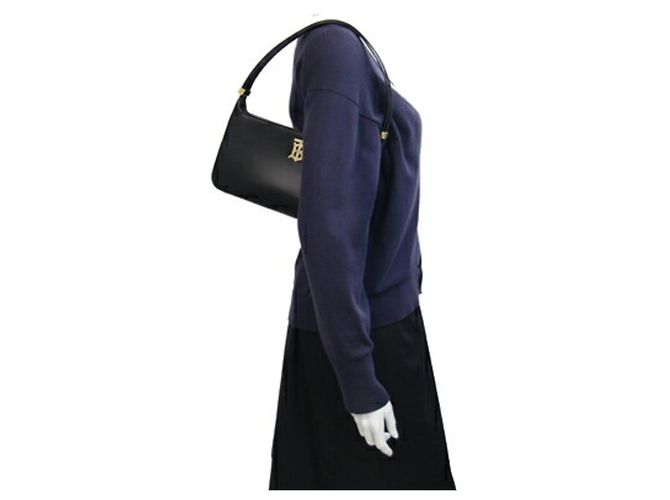 Borsa a mano Burberry in pelle nera Nero - vista 10