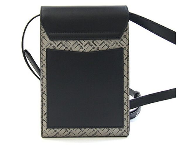 Alfred Dunhill Borsa a tracolla in pelle nera e grigia Dunhill Marrone Nero - vista 2