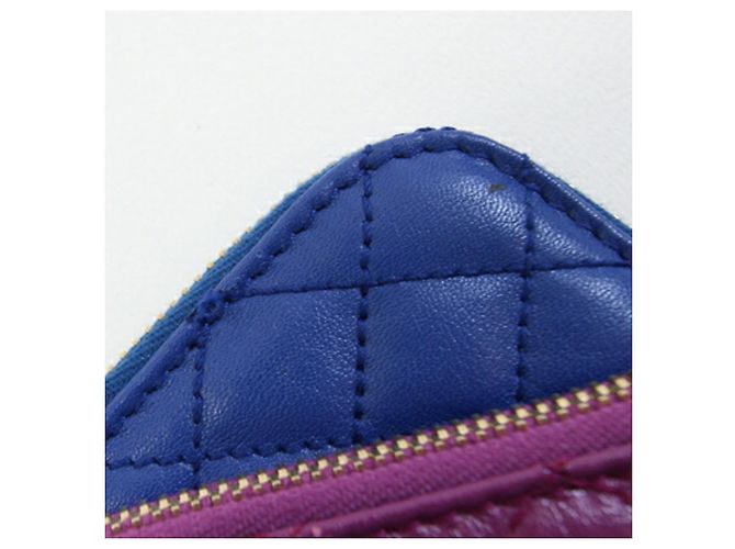 Borsa a pochette in pelle Dolce & Gabbana Blu Verde Porpora - vista 6