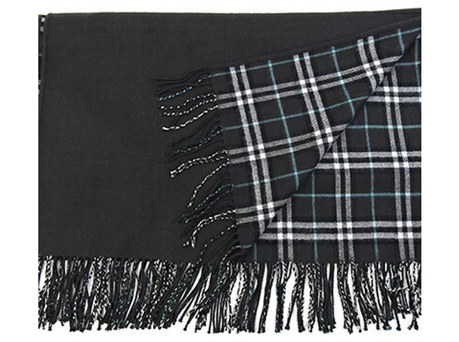 Capa Chal Reversible Burberry Negro - vista 2