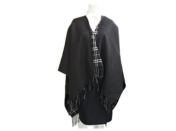 Capa Chal Reversible Burberry Negro - vista 5