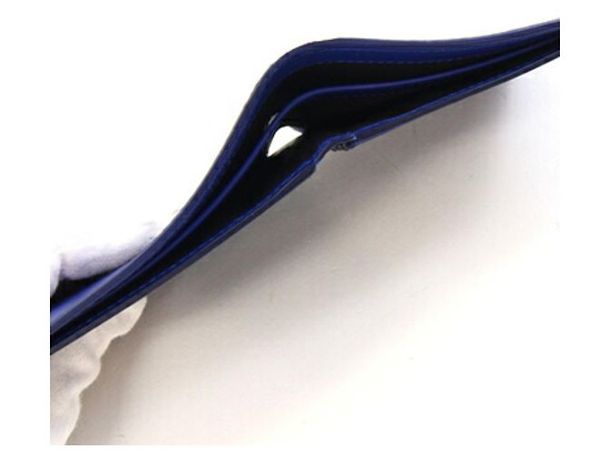 Burberry Blue Leather Bi-fold Wallet - view 3