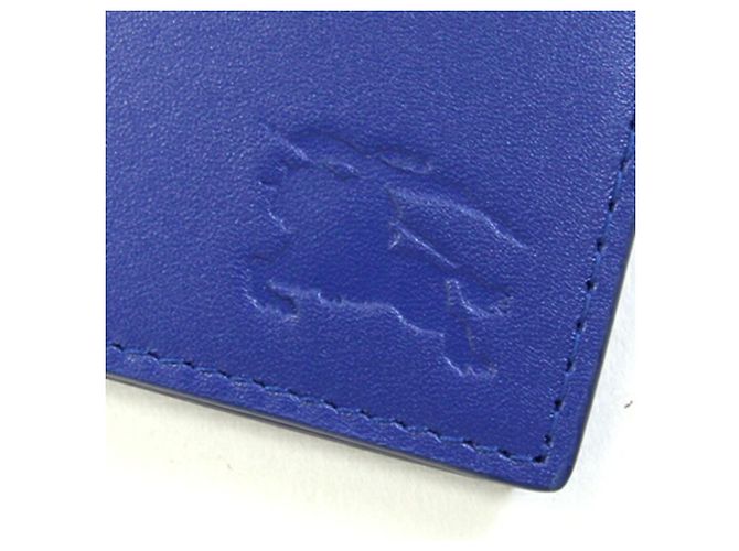 Burberry Blue Leather Bi-fold Wallet - view 6