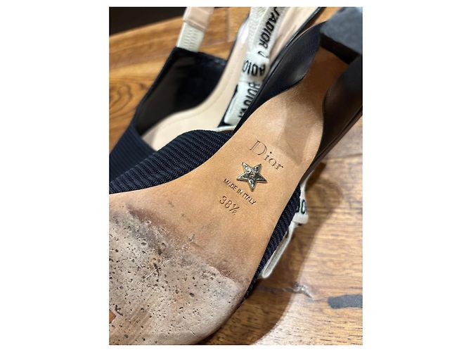 Christian Dior J'Adior Décolleté Slingback in tessuto nero - vista 3
