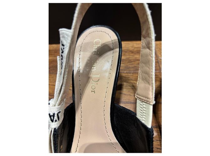 Christian Dior J'Adior Décolleté Slingback in tessuto nero - vista 7